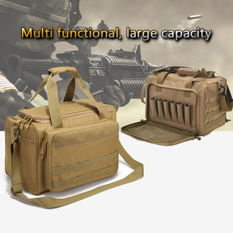 Kit de rango de tiro de pistola de entrenamiento militar, Kit Molle de gran capacidad, accesorios tácticos de caza al aire libre, juego de pistola, Ba de hombro - imagen 2