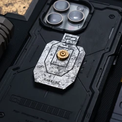 Parche de fibra de carbono compuesto de lámina de plata objetivo, deportes de tiro con incrustaciones de latón EDC táctico con gancho para decoración de mochila de ropa