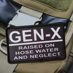Parche de impresión táctica GEN-X, insignia de moral con gancho y bucle divertido, accesorios de decoración para mochila, pegatinas, parches DIY para ropa