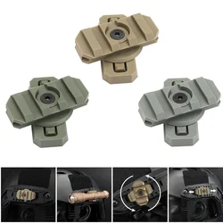 Adaptador de montaje de riel lateral para casco táctico, rotación de guía de 360 grados para exteriores, accesorios de caza con riel para casco rápido Airsoft, 2 uds.