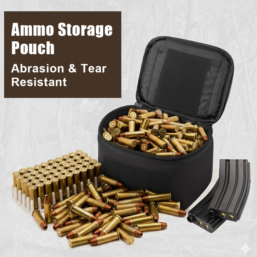 Bolsa de munición táctica, bolsa portadora de municiones, cartucho desmontable, bolsa de transporte de balas para pistola, Rifle, rango de escopeta - imagen 5