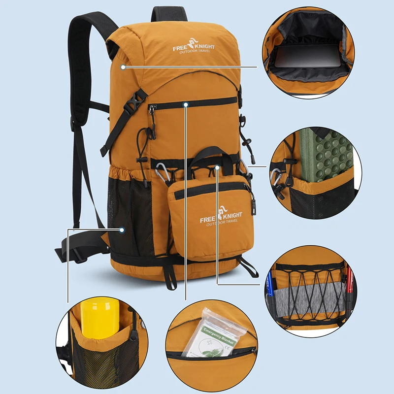 Mochila de escalada de 30L con bolsa pequeña para viajes al aire libre, senderismo, Camping, mochila grande para equipaje deportivo de montañismo - imagen 5
