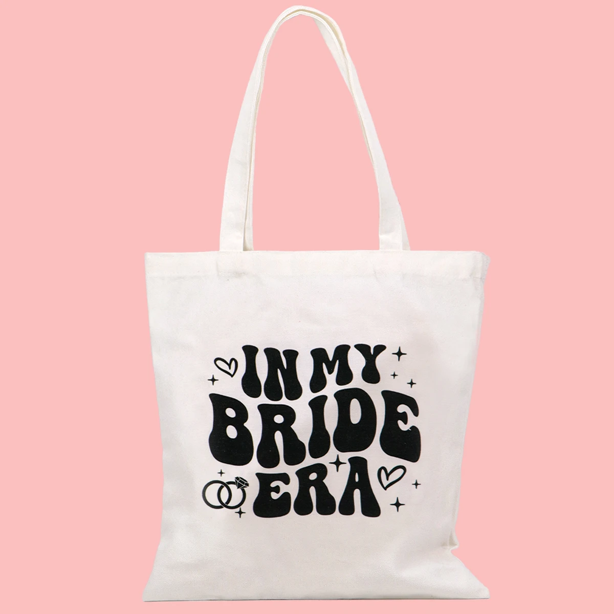 Bolso de lona 'In My BRIDE Era', bolso de mano plegable, bolso de compras portátil para mujer, bolso de hombro de colegio, regalo de novia - imagen 5