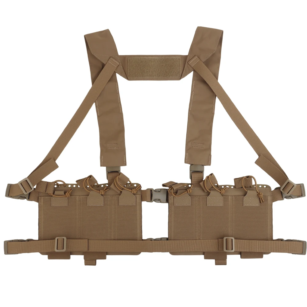 Chaleco táctico Alpha Chest Rig para caza, Panel frontal con corte láser, soporte elástico para Mag, arnés H, chaleco de caza para Paintball Airsoft - imagen 3