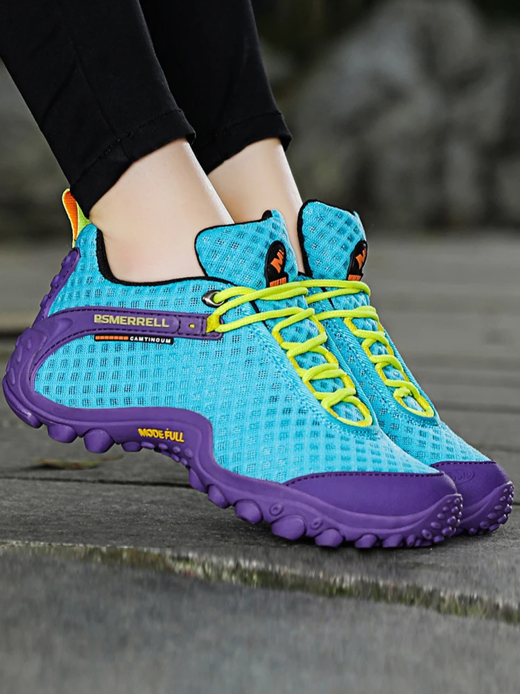 MERRTO-zapatos de senderismo de montaña para hombre, botas, zapatillas deportivas para exteriores, calzado deportivo para mujer, zapatos para caminar y escalar de malla transpirable - imagen 4