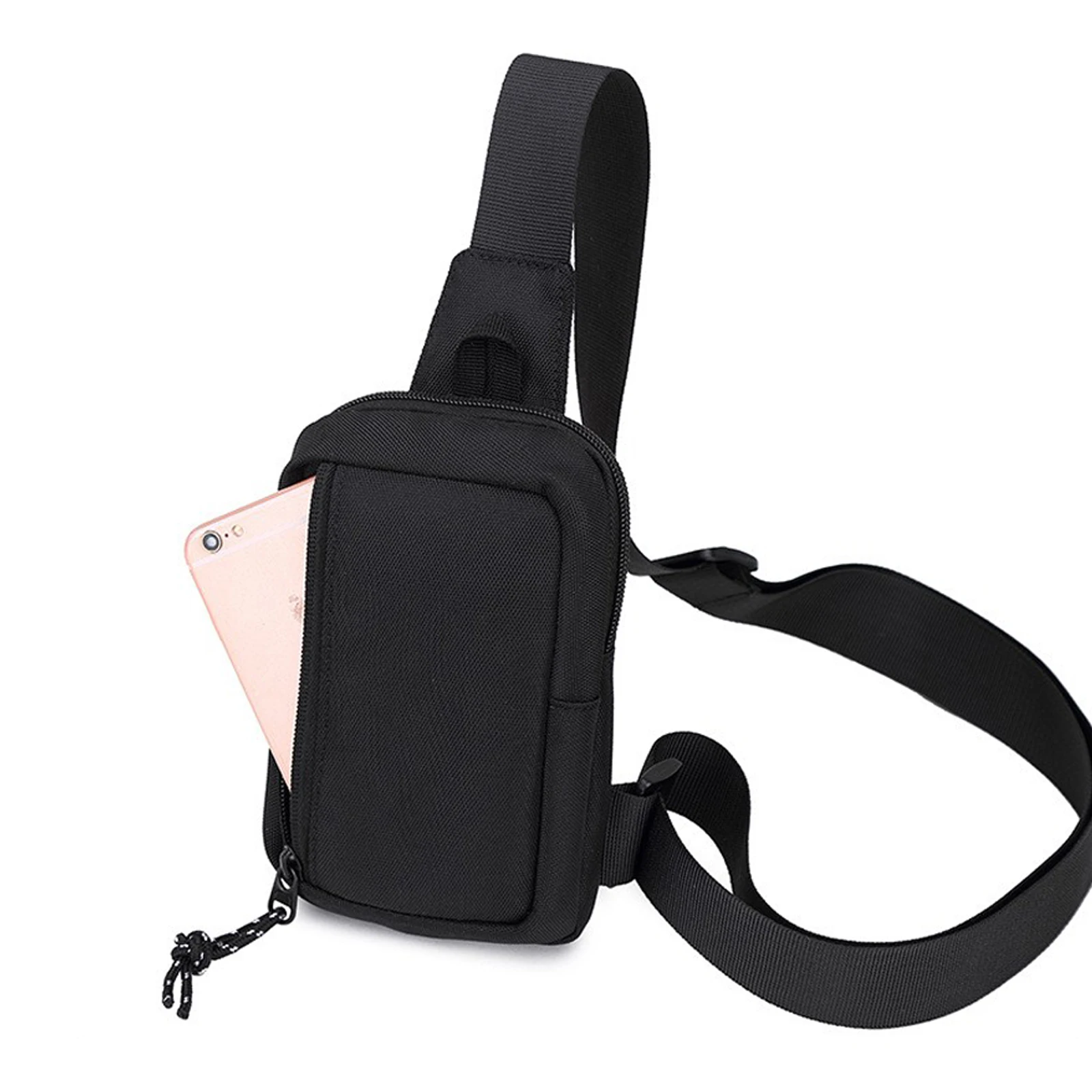 Bolso bandolera con estampado de color sólido/camuflaje para hombre, bolso de pecho con correa ajustable deportivo informal, bolso cruzado de moda para uso diario - imagen 2