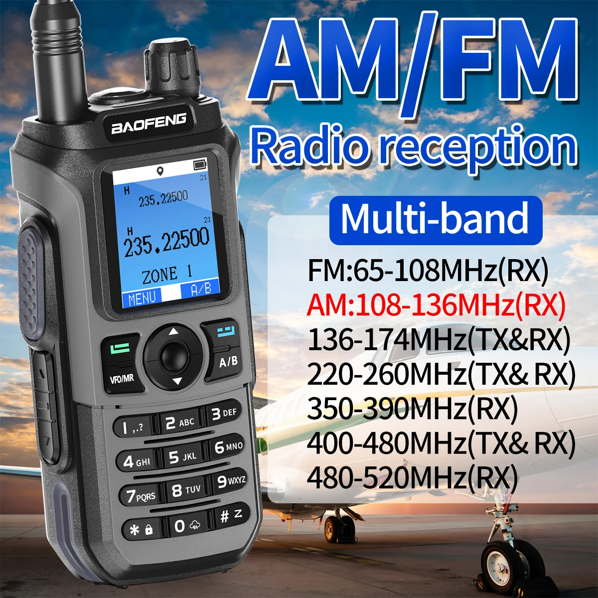Baofeng UV-21 GPS Walkie Talkie banda aérea frecuencia de copia inalámbrica largo alcance alta potencia Ham Radio bidireccional UV-17Pro mejorada GPS - imagen 4