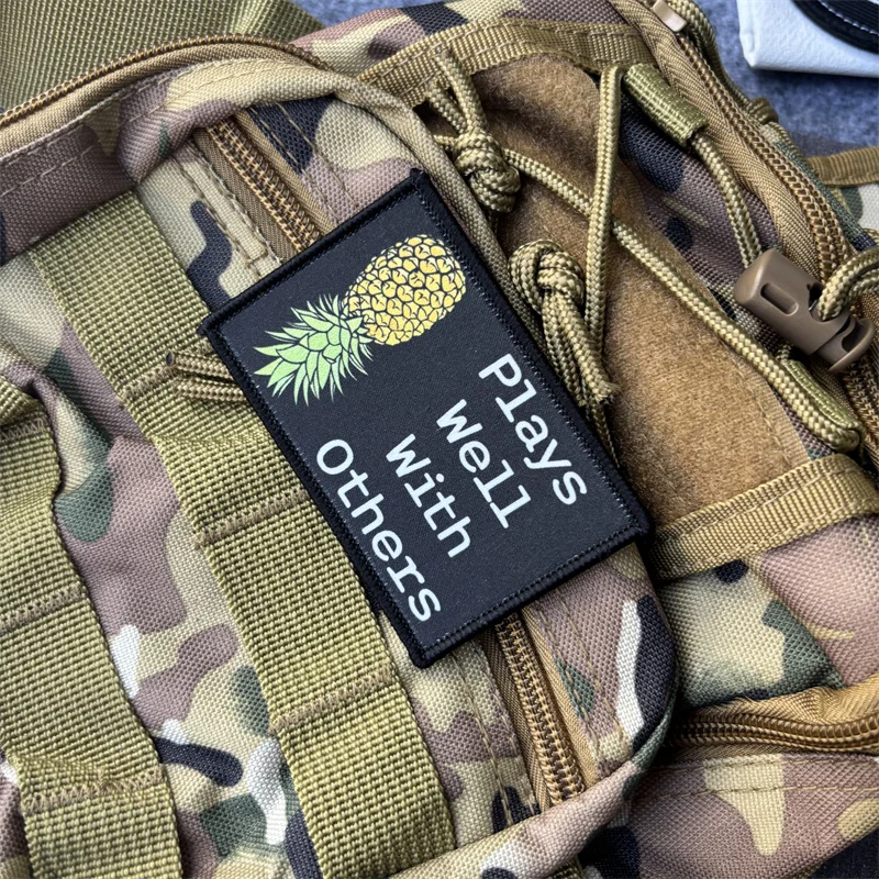 Parche táctico militar velcro con insignia de moral estampada