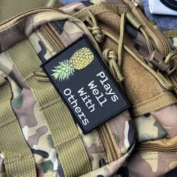 Parche táctico militar velcro con insignia de moral estampada