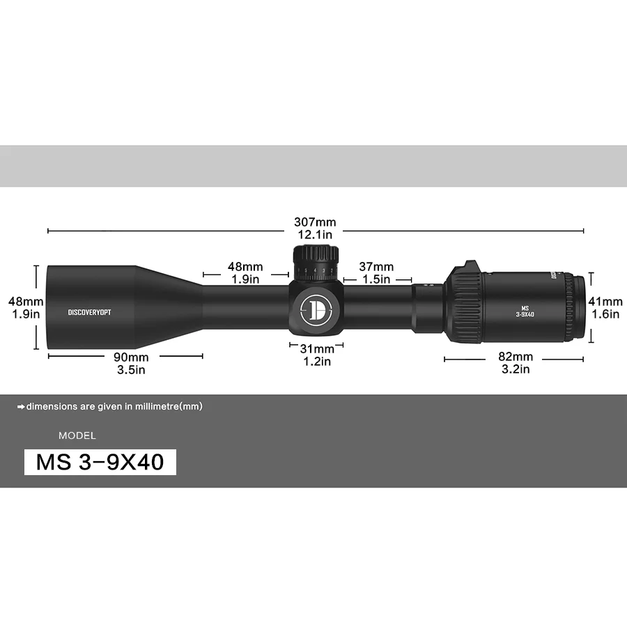 Discovery MS 3-9X40 Riflescop de resorte caza vista óptica segundo plano Focal Airsoft pistolas de aire alcance Rifle de francotirador vista - imagen 2