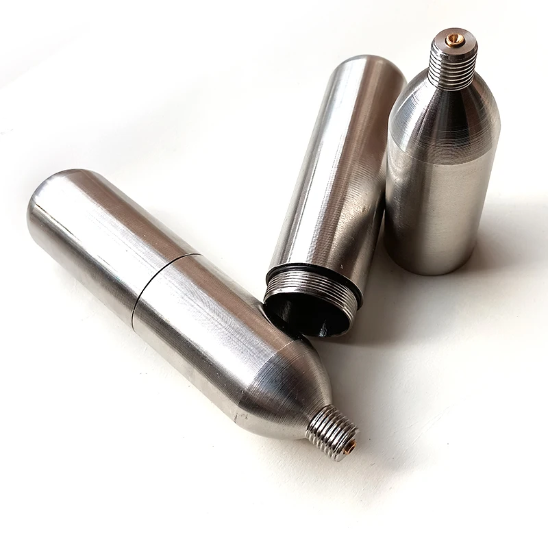 Cartucho de Co2 recargable para el hogar, accesorio reutilizable con rosca para refrescos, cerveza, elaboración de cerveza, Bola de jugo, neumático de chaleco salvavidas, 3/8-24UNF - imagen 4