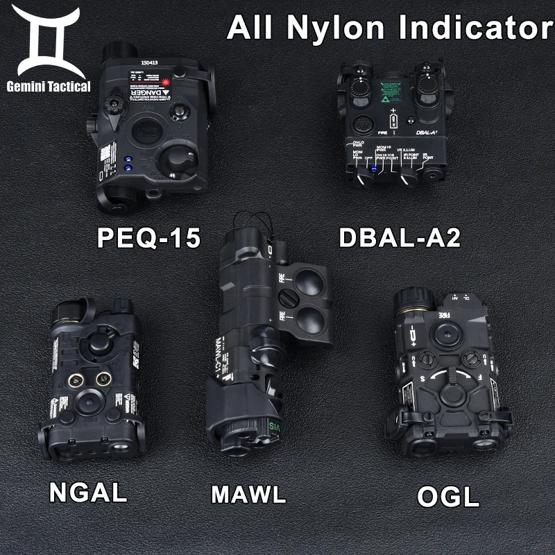PEQ-15 de LA-5C de Airsoft táctico PEQ 15 DBAL A2 L3 NGAL OGL MAWL C1 PERST 4 RAID CQBL 1 arma WADSN Surefir M300C M600A linterna