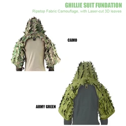 Traje Ghillie Viper camouflage 3D – Capucha para airsoft y paintball