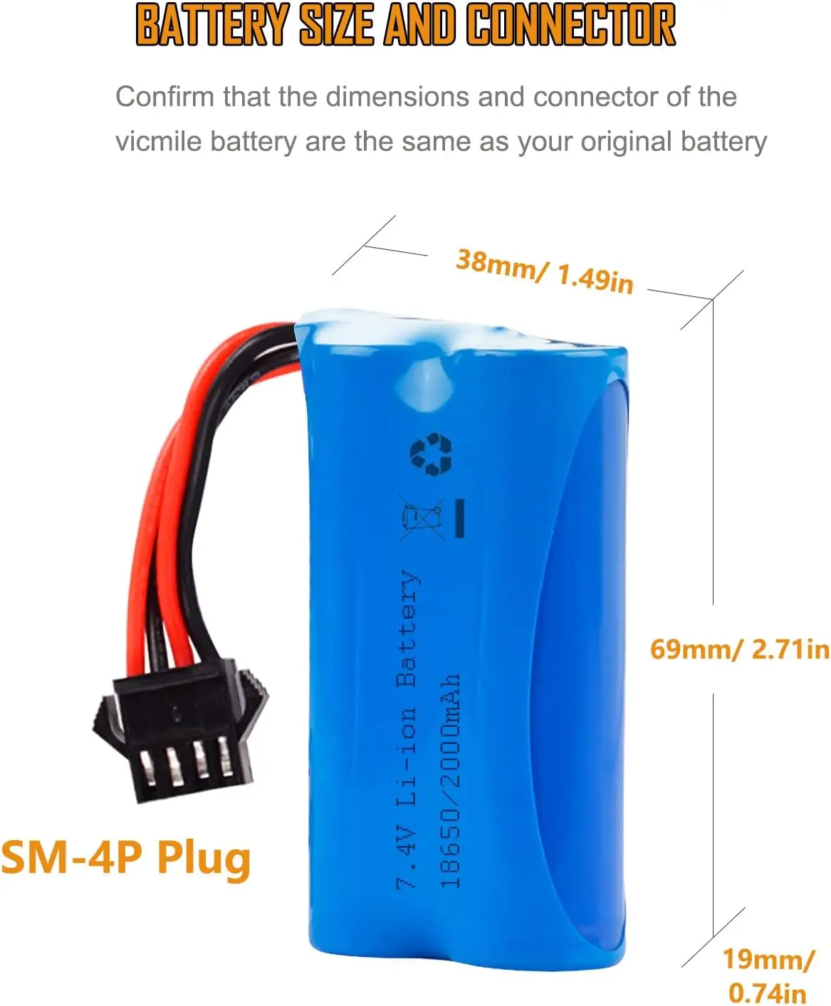 1Pcs battery