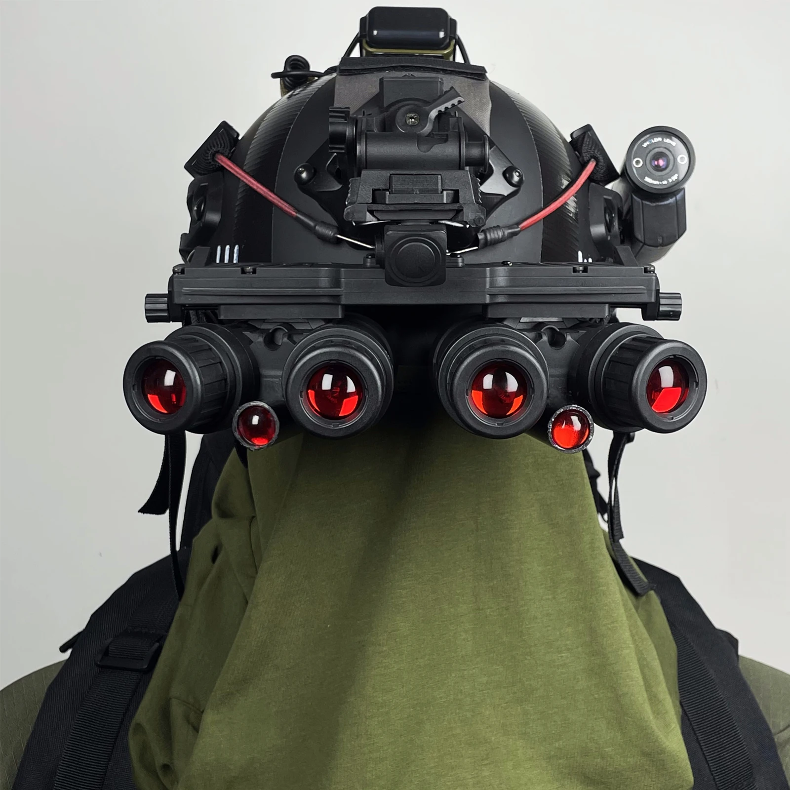 Conjunto de casco Airsoft para Cosplay COD, casco fresco con gafas de visión nocturna, luz de señal táctica, máscara de casco de juego BBS para exteriores - imagen 2