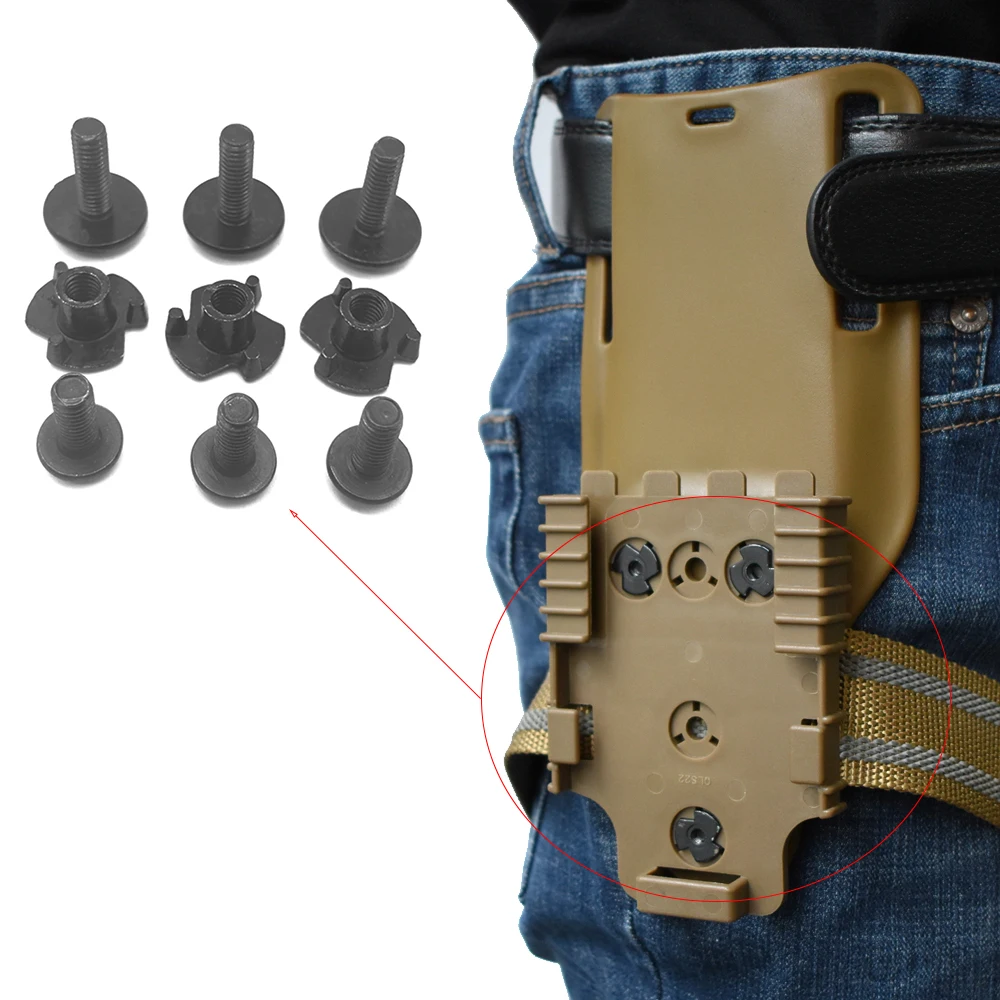 Juego de tornillos y tuercas de montaje táctico para sistema de bloqueo rápido QLS19 22, accesorios de montaje de funda - imagen 2
