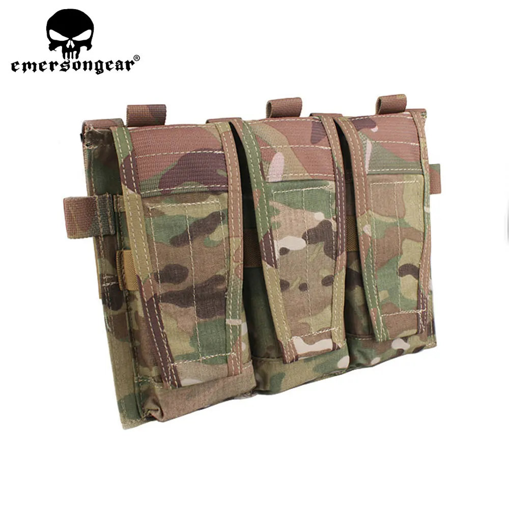 Emersongear Modular Triple bolsa Airsoft caza chaleco táctico revista bolsa juego de guerra Nylon Molle Mag bolsa Multi-camo EM9030