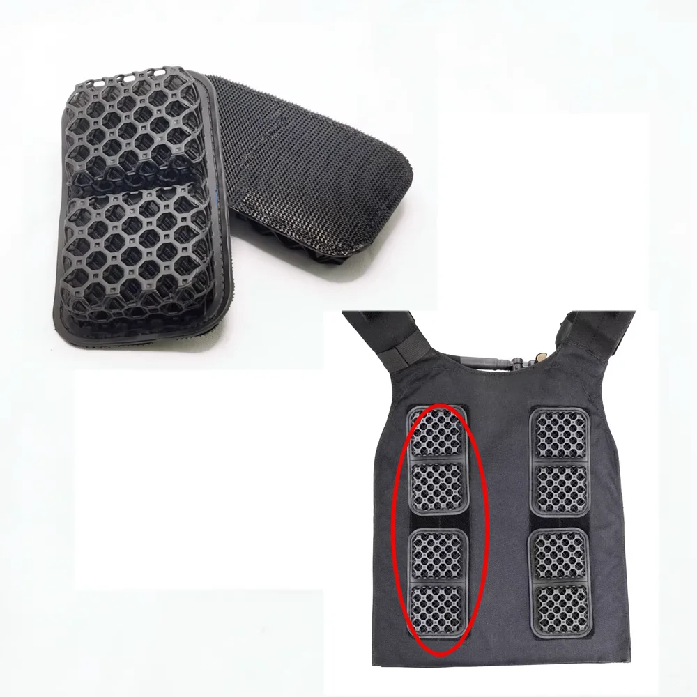 Camiseta sin mangas, cojín transpirable, chaleco táctico de caza, almohadilla transpirable extraíble, 4 piezas/8 piezas