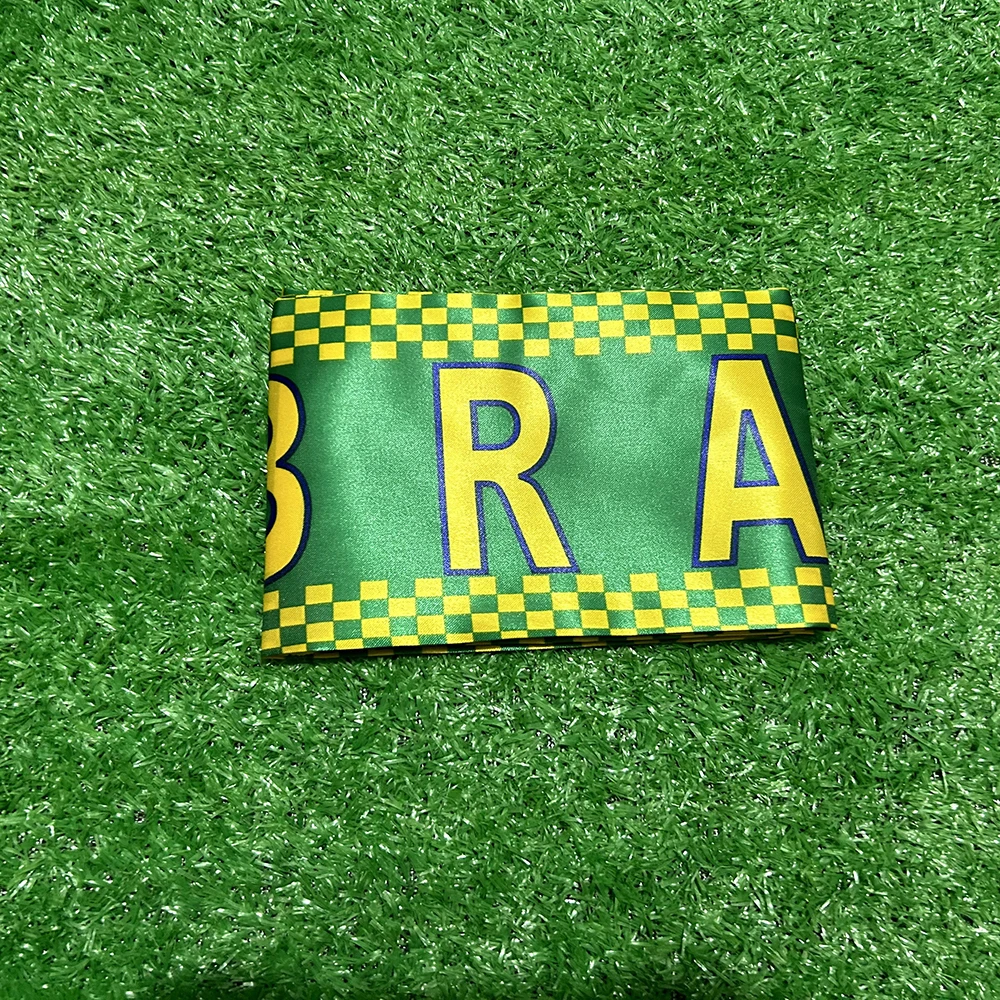 SKY FLAG Brasilien Schal 14*130 cm doppelt gedruckt Brasilien Flagge Benutzerdefinierte Schal Fußballmannschaft Schal Druck Satin Brasilien Banner - imagen 4