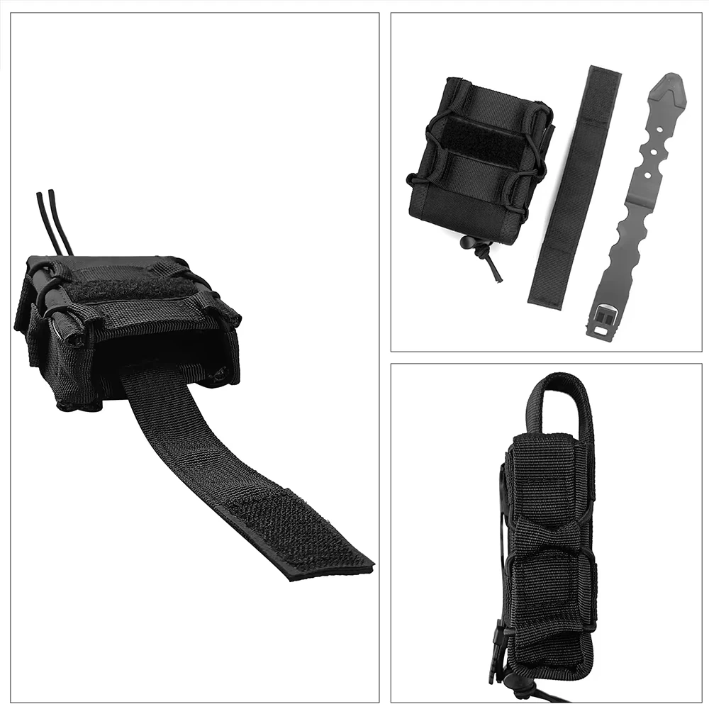 Funda universal esposas MOLLE táctica con tapa abierta para cinturón - imagen 2