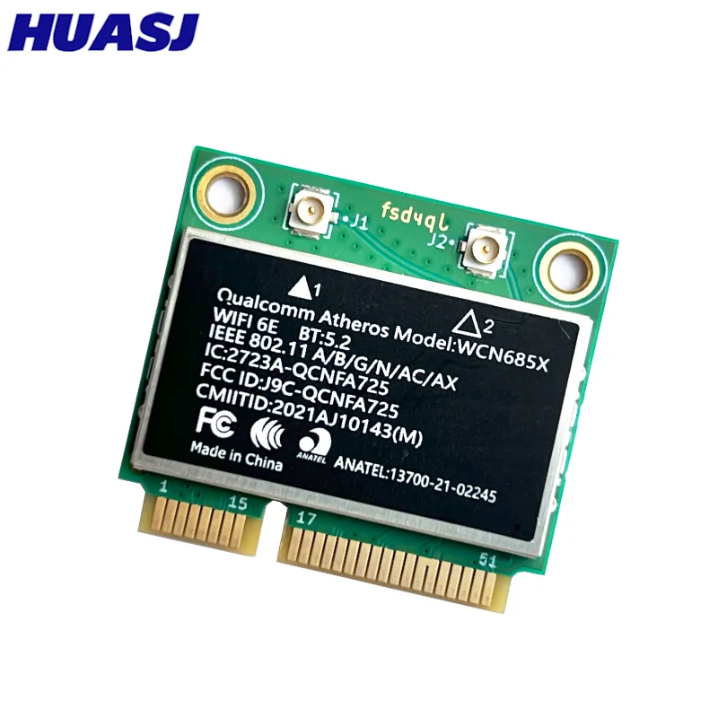 QCNFA725 NFA725 WCN685X 2400Mbps 2,4G/5G/6Ghz para Bluetooth 5,2 802.11AX adaptador de red inalámbrico para ordenador portátil Win10/Win11 - imagen 2