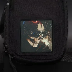 Parches de calavera soldados, insignia de moral militar, impresión de gancho y bucle, mochila, accesorios de decoración de ropa, pegatinas, brazalete
