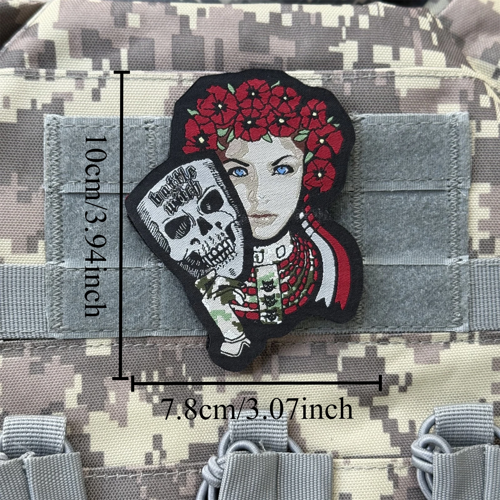 Parche táctico con insignia de moral tejida de Chevron de bruja de batalla para ropa, parches militares con gancho y bucle, apliques adhesivos para mochila - imagen 2