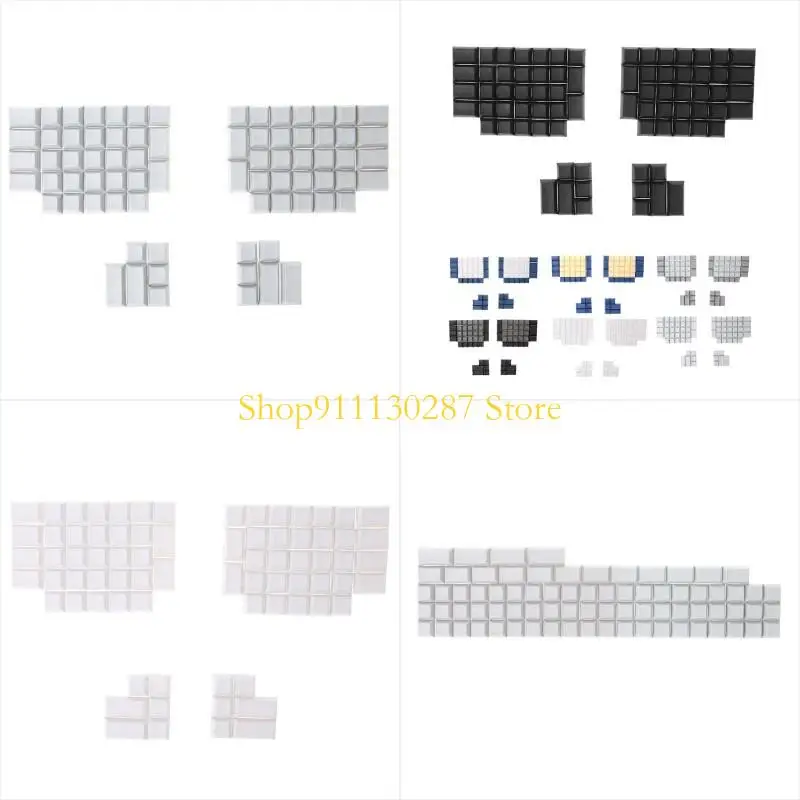 J1HC 76pcs PBT Keycap en blanco Diy Teclado mecánico Ergodox Perfil DSA Sin teclado impresión Conjunto para interruptores MX