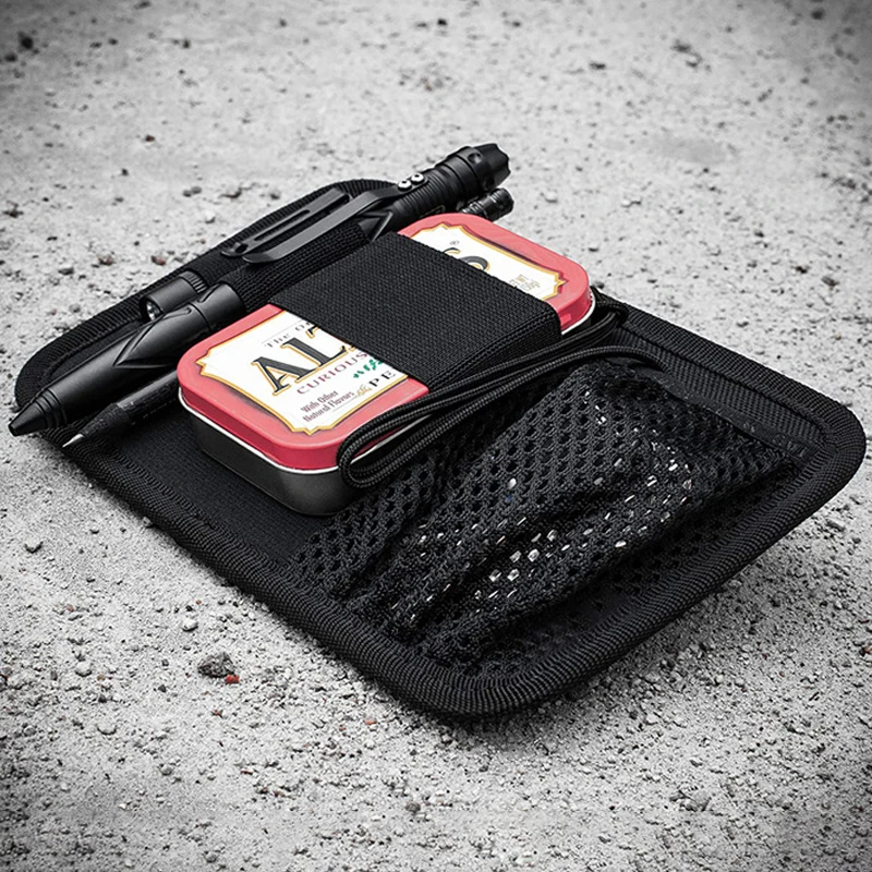 Soporte de organizador elástico Modular táctico, bolsa de inserción EDC, gancho de Panel, accesorios de respaldo para mochila, chalecos - imagen 5