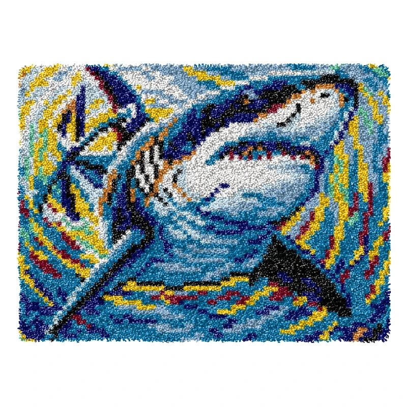 Serie Animal, gancho de pestillo bordado, paquete de Smyrna para almohada, ganchos de dibujos animados, alfombra bordada de punto, Kits de gancho de pestillo para almohada, alfombra - imagen 4