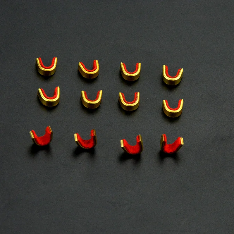 Juego de Clips de hebilla de latón para tiro con arco, hebillas de cobre con Protector de puntos nocturnos para accesorios de caza al aire libre, 6 piezas - imagen 4