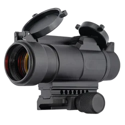 Mira de Punto Rojo Táctica M4, Totalmente de Aluminio, Resistente a Impactos, con Montura Elevadora Picatinny de 20 mm de Desmontaje Rápido