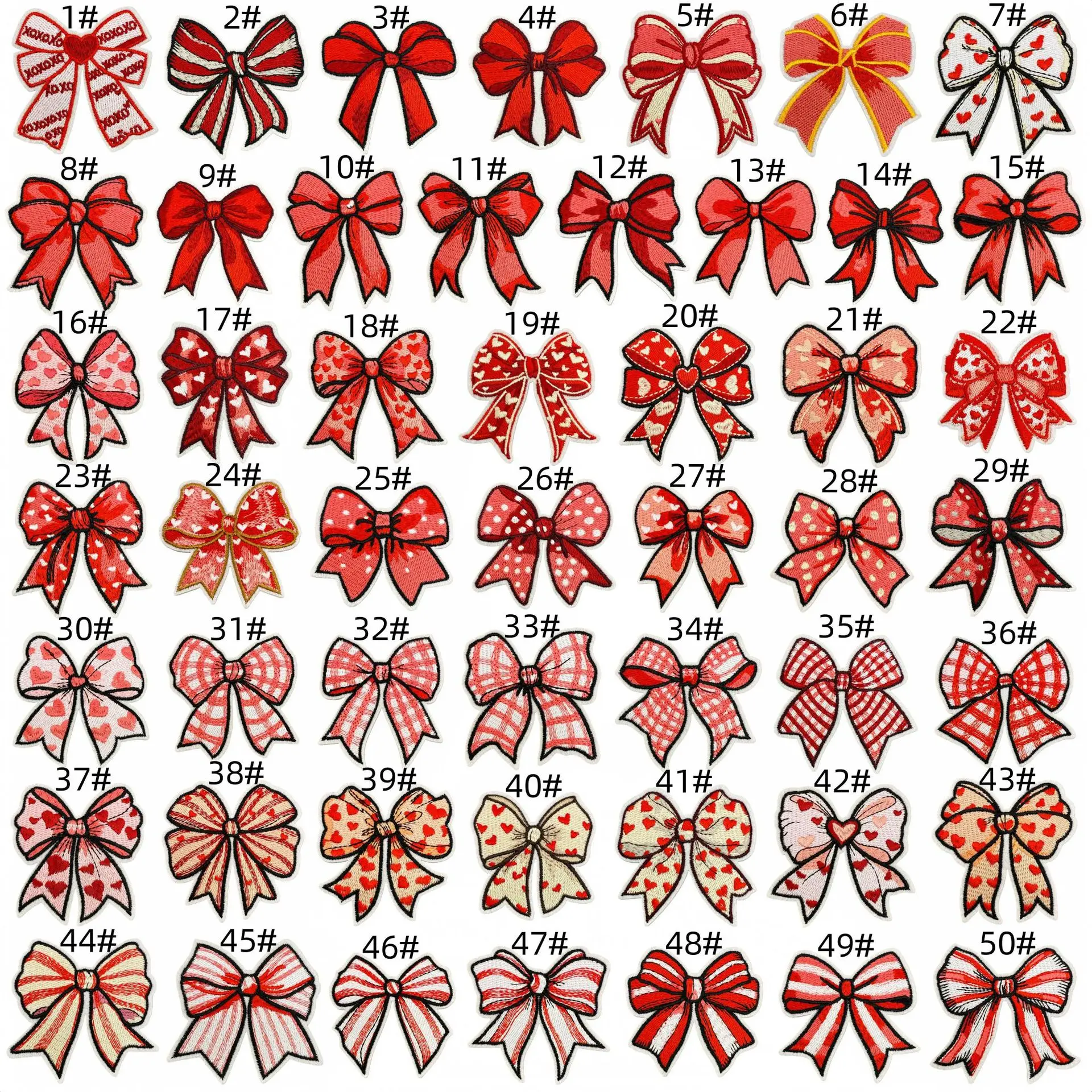 10 Uds. De parches bordados con pajarita de dibujos animados para leer amor y escuchar, parches para planchar DIY para ropa, chaquetas, pantalones vaqueros, decoración para coser ropa - imagen 3