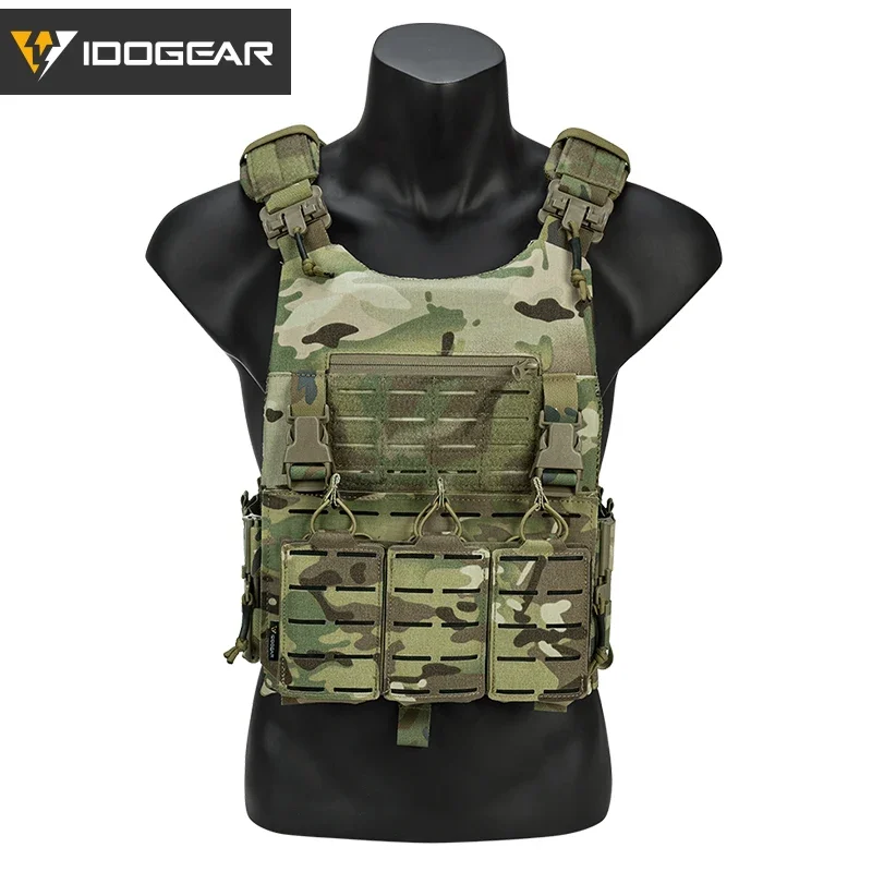 IDOGEAR LSR Portaplacas de chaleco de nailon con bolsa para revistas 556 762, equipo de combate ligero para exteriores 3318 y 3567 - imagen 3