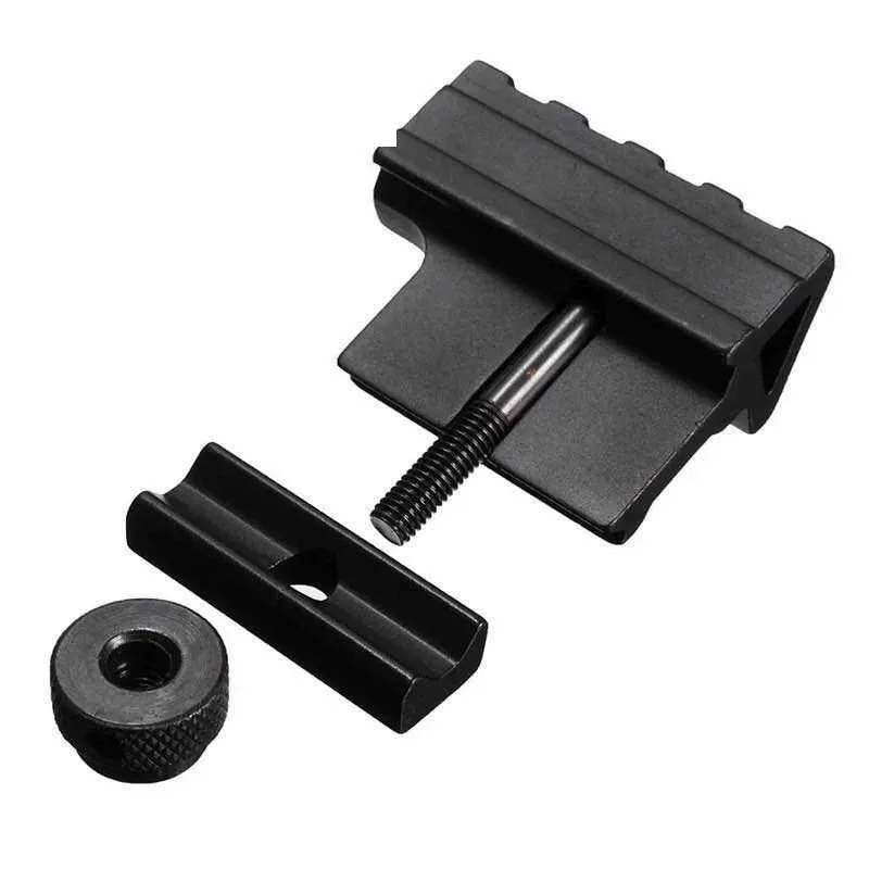 Adaptador de soporte táctico de 45 grados CNC 20mm Picatinny Rail arma linterna táctica soporte de alcance láser accesorios de caza - imagen 3