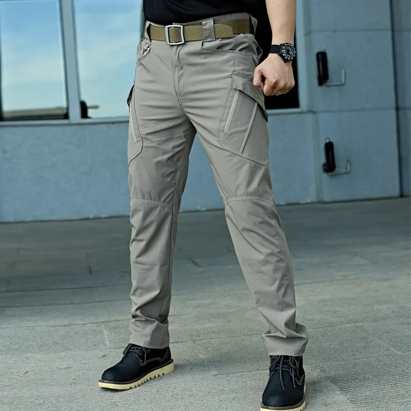 Pantalones Cargo tácticos militares de verano, pantalones informales para hombre, pantalones multibolsillos resistentes al desgaste, pantalones de trabajo para senderismo al aire libre de secado rápido para hombre - imagen 2