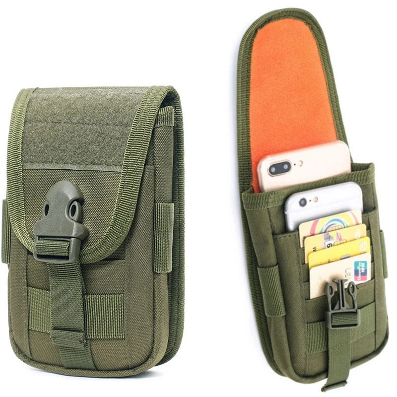 Funda táctica para teléfono, bolsa táctica para teléfono inteligente, funda para teléfono móvil, bolsa para dispositivos, soporte para cinturón de fijación Molle, riñonera