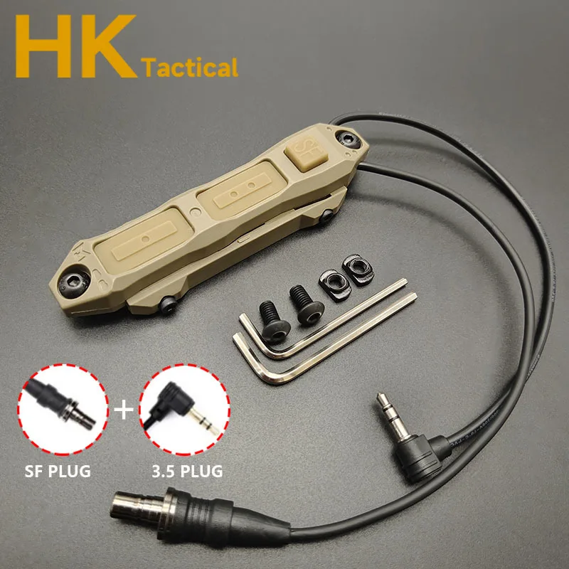 Interruptor de presión remoto táctico de doble función para Airsoft Surefir, M600, M300, PEQ15 SF/3,5/2,5, enchufe para arma ligera de explorador - imagen 4