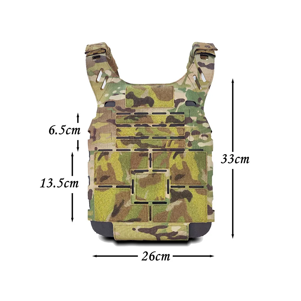 Cuerpo de chaleco táctico estilo QP, paneles delanteros y traseros cortados con láser, tela 500D con placa EVA - imagen 4