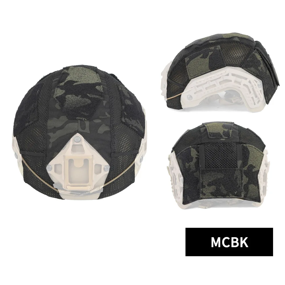 Equipo de protección táctica CAIMAN cubierta de casco de malla para casco tamaño XL SF accesorio de caza Airsoft equipos al aire libre caza negro - imagen 3