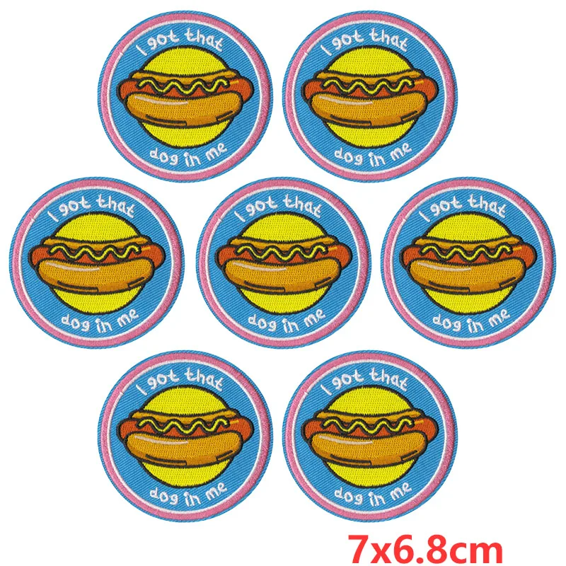 10 unids/lote, venta al por mayor, apliques redondos de animales, parches para planchar en ropa, parches bordados de pato divertido para ropa, pegatinas DIY - imagen 5