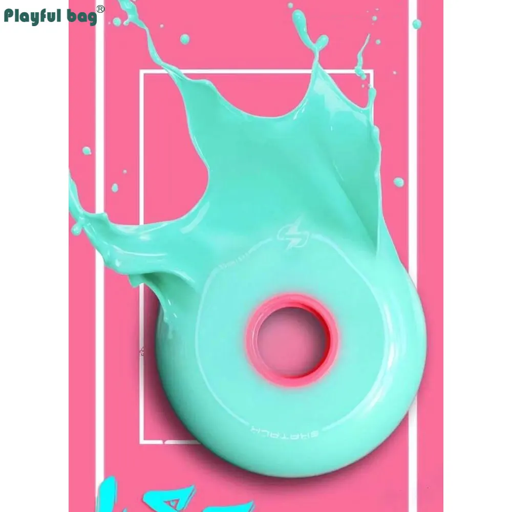 8 unids/set 82A Color turquesa patines en línea ruedas 68 72 76 80MM PU rueda de carne completa patines accesorios AMB300 - imagen 2