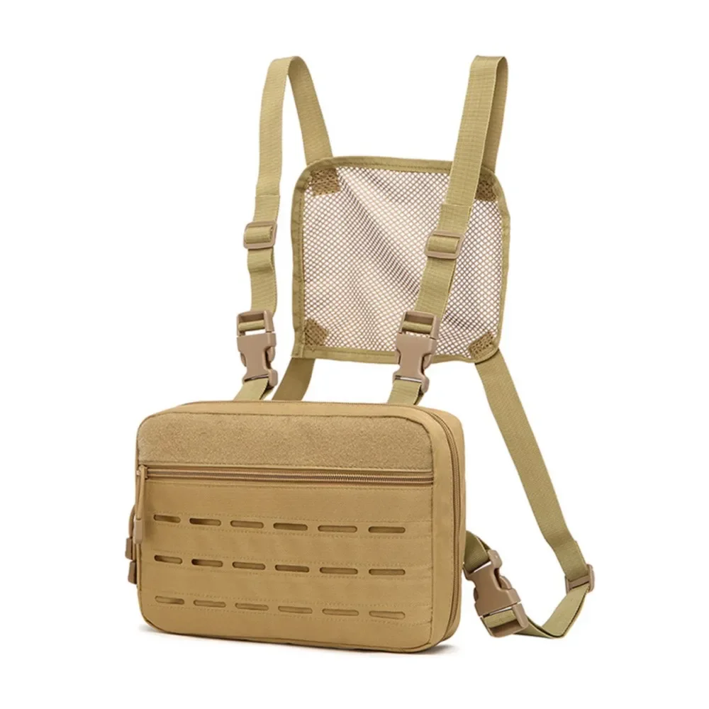 Bolsa táctica para el pecho, pistola para exteriores, almacenamiento de revistas, herramientas de caza, bolsa MOLLE, bolsa multifuncional de corte láser - imagen 2