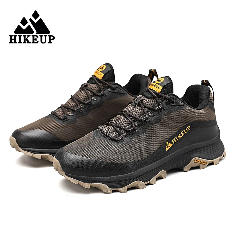 HIKEUP, zapatillas para correr al aire libre, antideslizantes para hombres y mujeres, senderismo, deportes de acampada, calzado de seguridad para hombre, zapatillas cómodas para senderismo - imagen 3