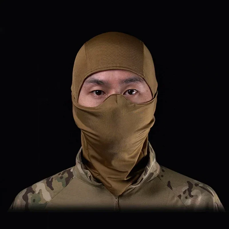 Máscara de pasamontañas táctica a prueba de viento protección UV media cara casco para Airsoft caza CS juegos accesorios tácticos al aire libre - imagen 5