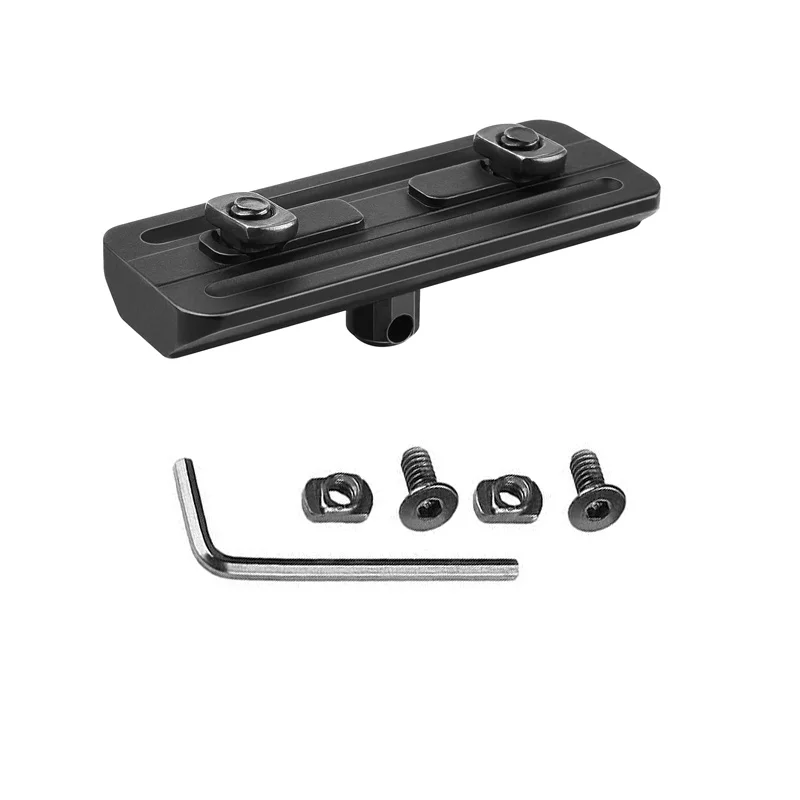 Adaptador de bípode de riel MLok, montaje de perno de eslinga, con tuercas 4T, 4 tornillos y 1 llave Compatible con Harris, para caza Bopid, accesorios para pistola de juguete - imagen 3