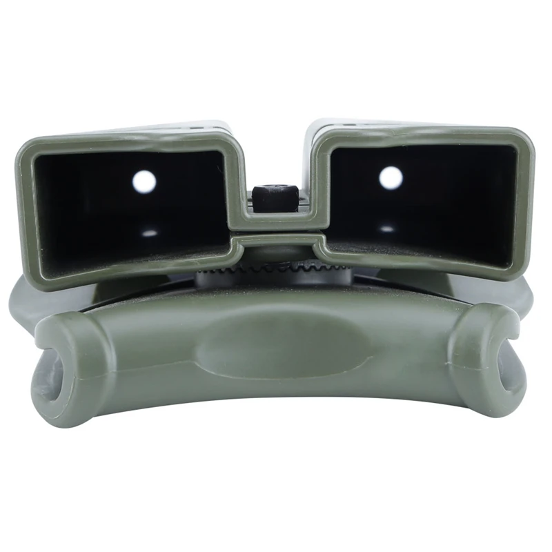 Un objeto verde con dos círculos