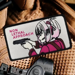 Parche de belleza táctica con una pistola, insignia de moral táctica, parches de bucle de gancho impresos en ropa, brazalete militar, pegatina para mochila