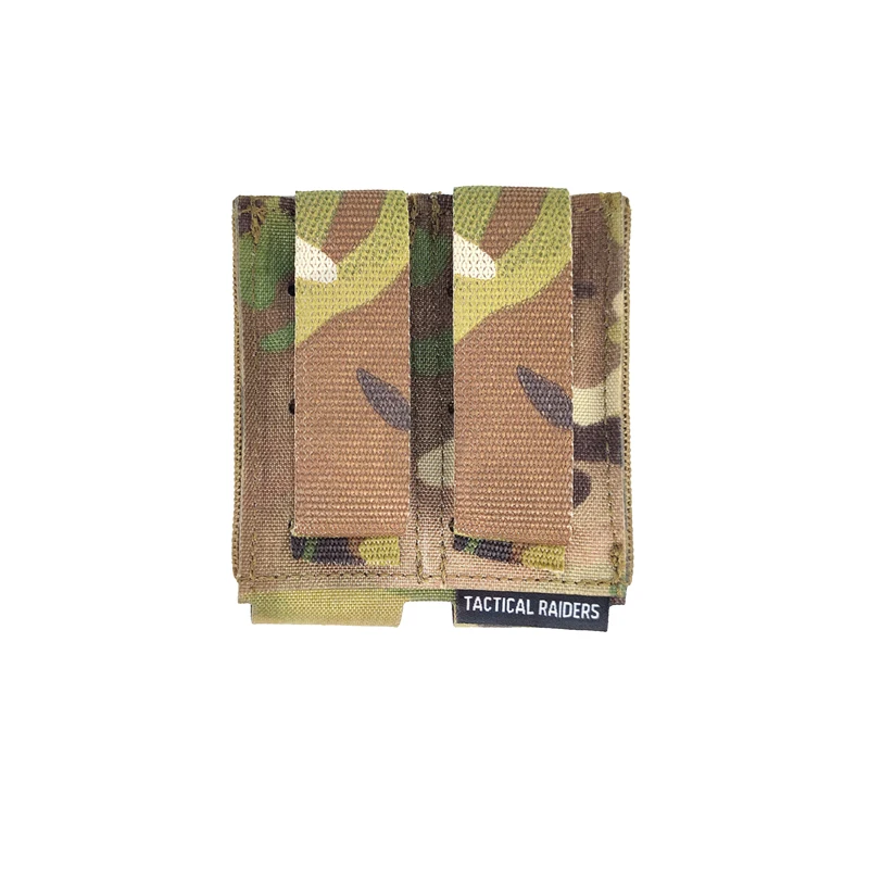 Bolsa táctica para cargador Airsoft GBRS, 9mm, doble Mag, Multicam, elástica, Molle, kit de herramientas, accesorios - imagen 2