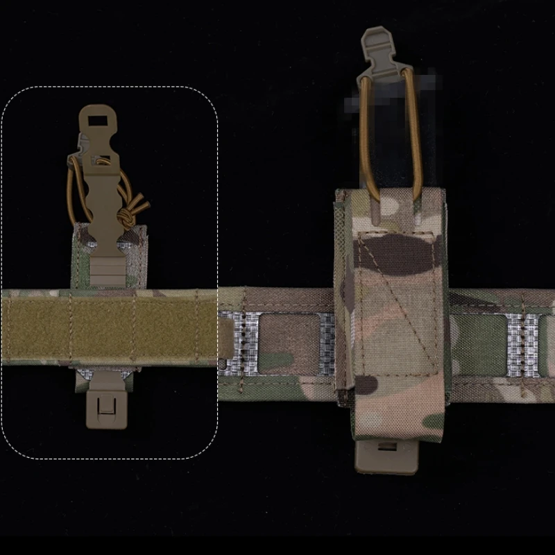 Bolsa táctica Flexible de 9mm para pistola, sistema Molle, bolsa de cintura individual tipo bala, revista de liberación rápida, funda Airsoft para caza, equipo - imagen 4